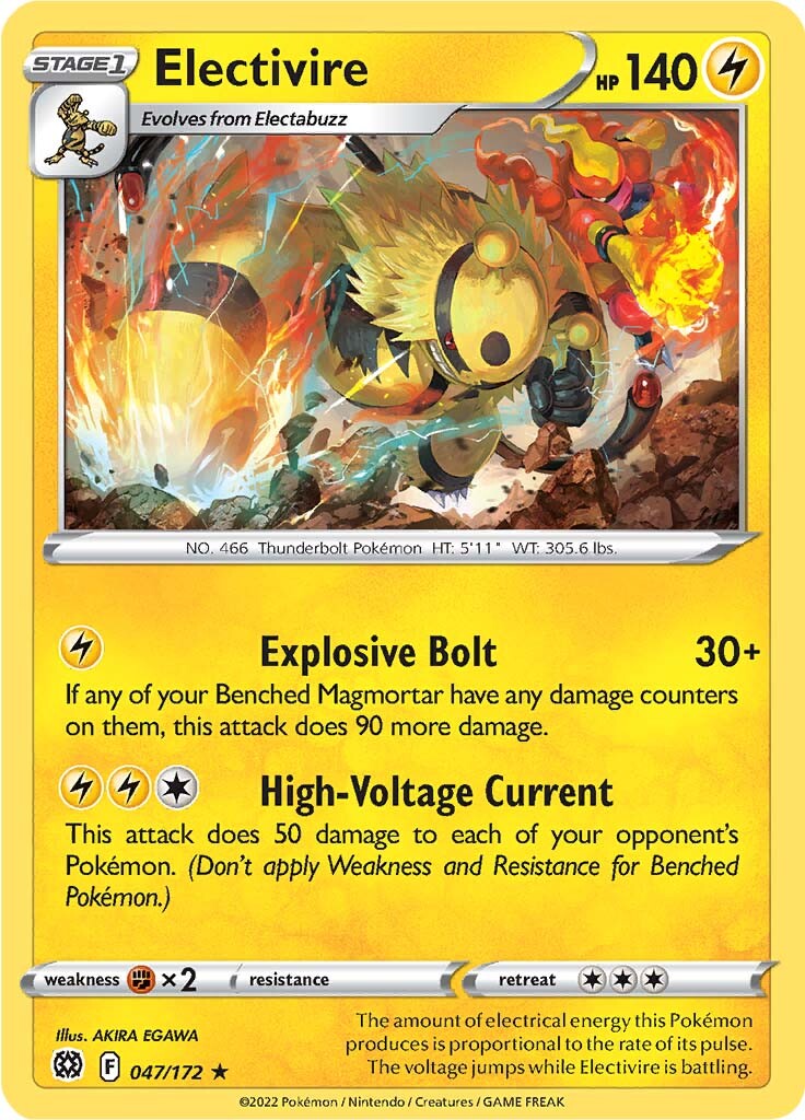 Electivire (047/172) [Sword & Shield: Brilliant Stars] | Good Games North