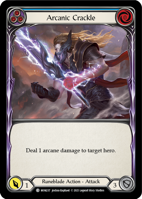 Arcanic Crackle (Blue) [MON237-RF] 1st Edition Rainbow Foil | Good Games North