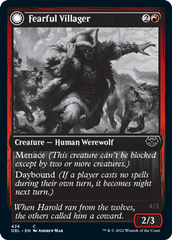 Fearful Villager // Fearsome Werewolf [Innistrad: Double Feature] | Good Games North