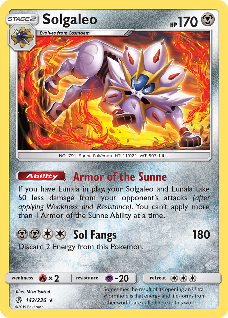 Solgaleo (142/236) [Sun & Moon: Cosmic Eclipse] | Good Games North