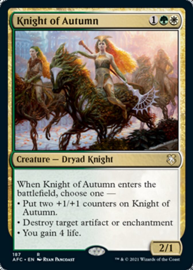 Knight of Autumn [Dungeons & Dragons: Adventures in the Forgotten Realms Commander] | Good Games North