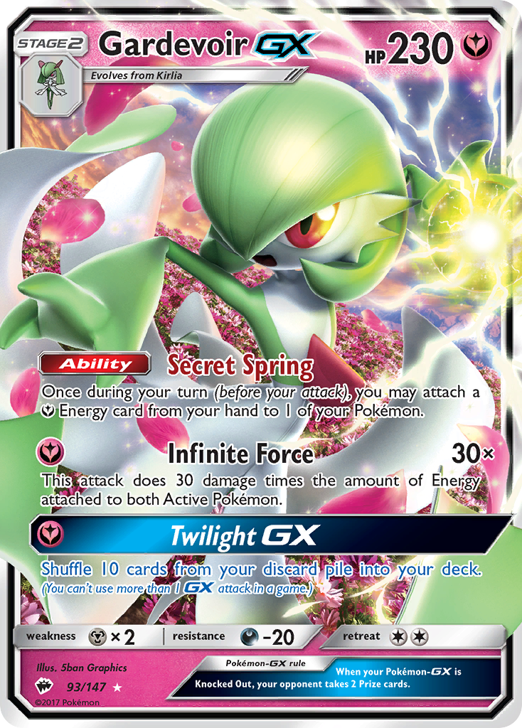 Gardevoir GX (93/147) [Sun & Moon: Burning Shadows] | Good Games North