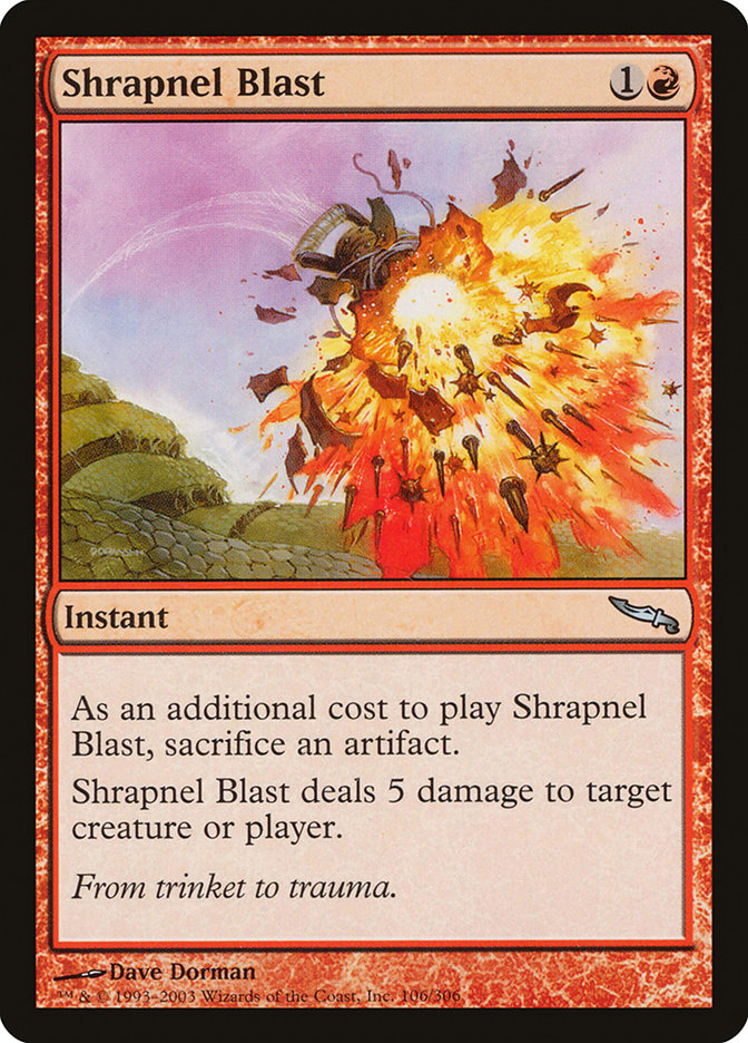 Shrapnel Blast [Mirrodin] | Good Games North