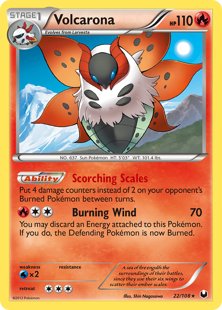 Volcarona (22/108) [Black & White: Dark Explorers] | Good Games North