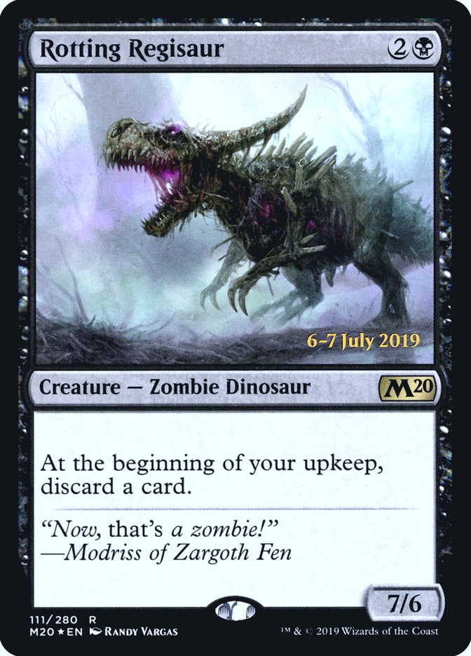 Rotting Regisaur  [Core Set 2020 Prerelease Promos] | Good Games North