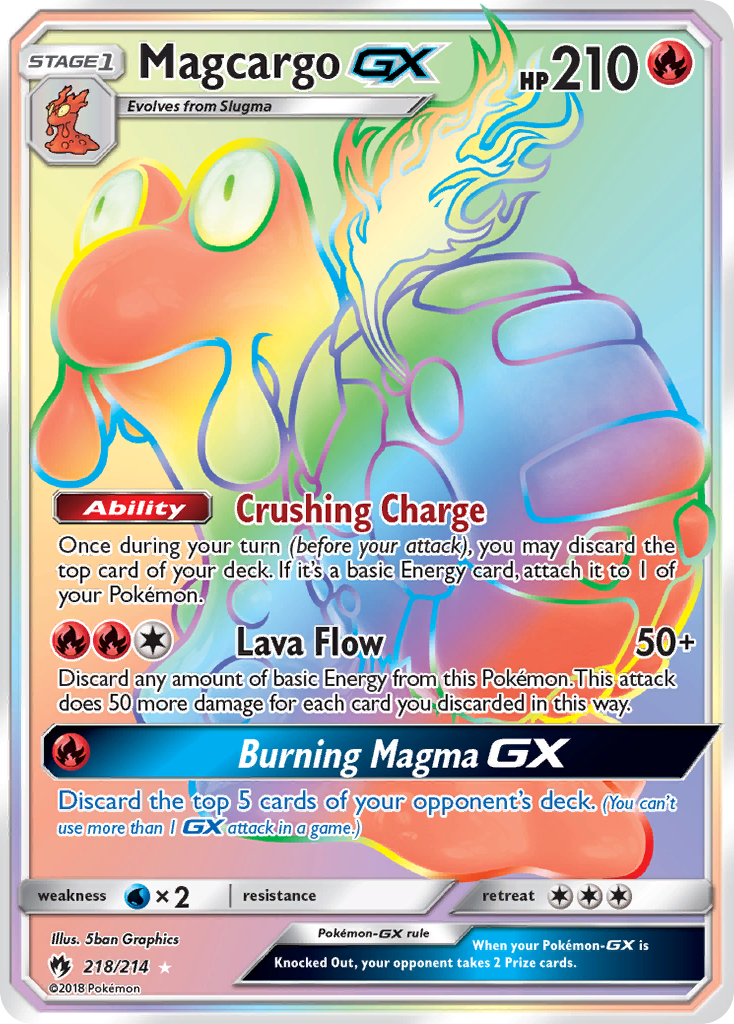 Magcargo GX (218/214) [Sun & Moon: Lost Thunder] | Good Games North