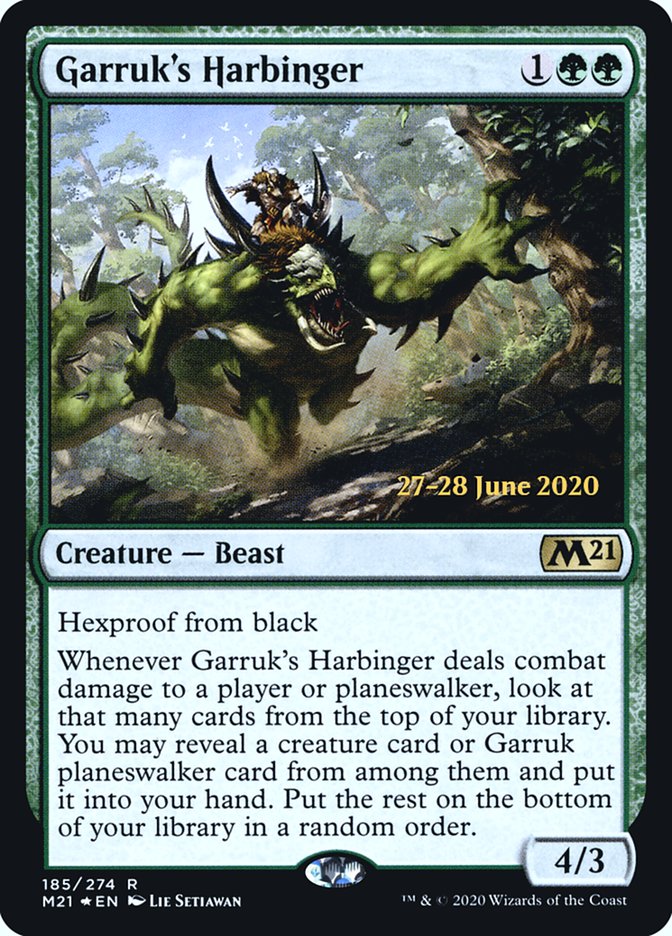 Garruk's Harbinger  [Core Set 2021 Prerelease Promos] | Good Games North