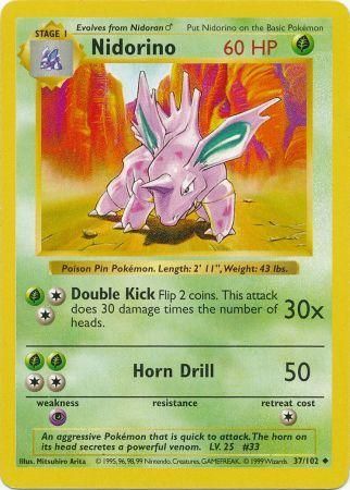 Nidorino (37/102) [Base Set Shadowless Unlimited] | Good Games North