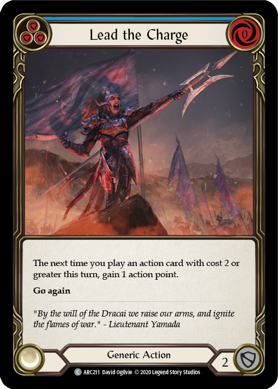 Lead the Charge (Blue) [U-ARC211] Unlimited Rainbow Foil | Good Games North