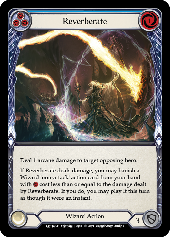 Reverberate (Blue) [ARC140-C] 1st Edition Rainbow Foil | Good Games North