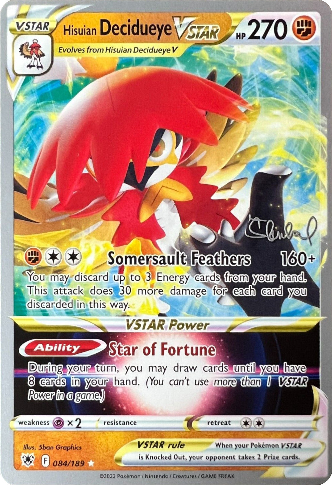 Hisuian Decidueye VSTAR (084/189) (ADP - Ondrej Skubal) [World Championships 2022] | Good Games North