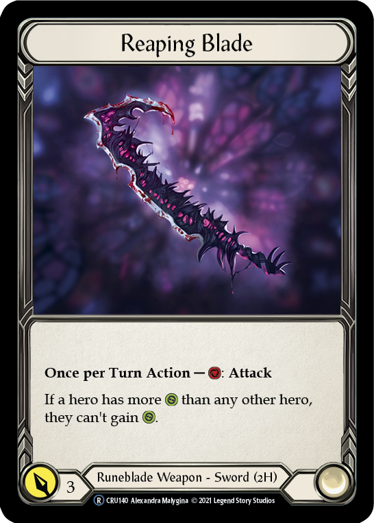 Reaping Blade [U-CRU140-RF] Unlimited Rainbow Foil | Good Games North