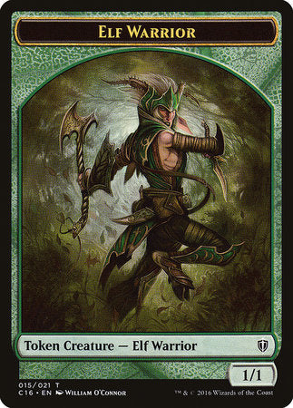 Elf Warrior // Zombie Double-sided Token [Commander 2016 Tokens] | Good Games North