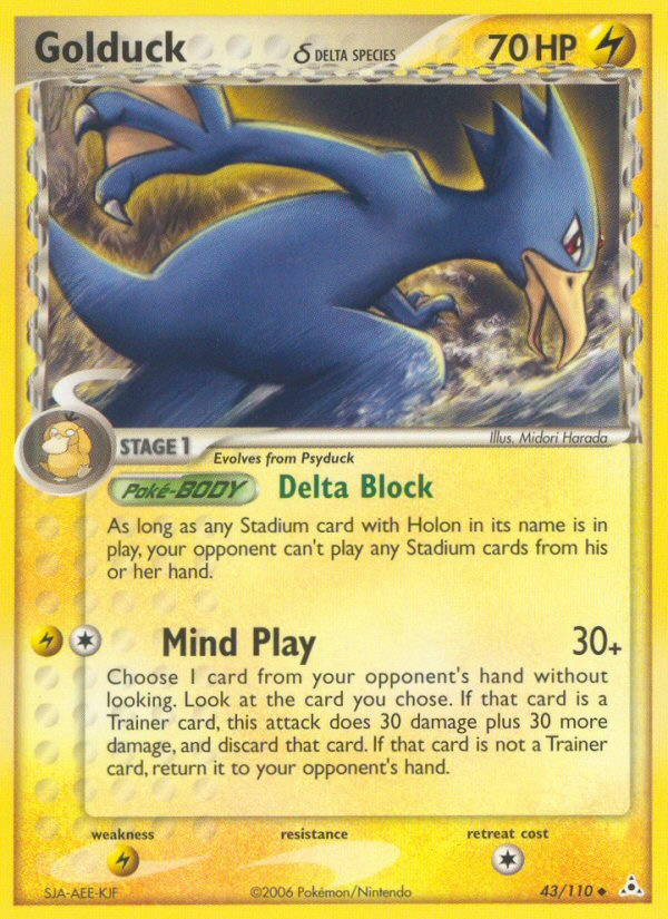Golduck (43/110) (Delta Species) [EX: Holon Phantoms] | Good Games North