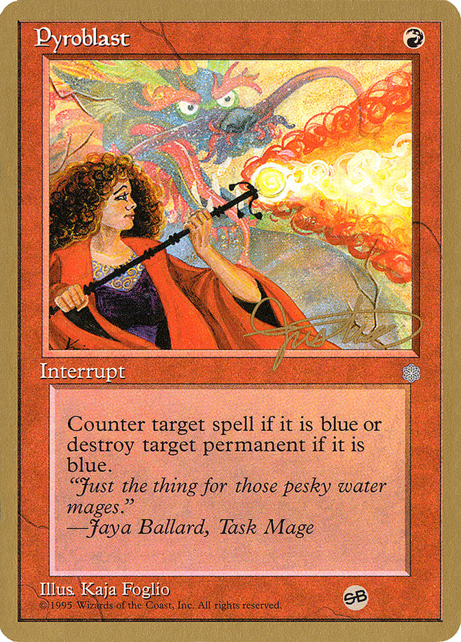 Pyroblast (Mark Justice) (SB) [Pro Tour Collector Set] | Good Games North