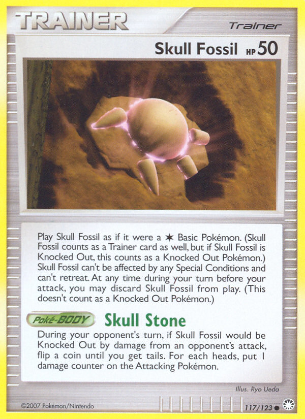 Skull Fossil (117/123) [Diamond & Pearl: Mysterious Treasures] | Good Games North
