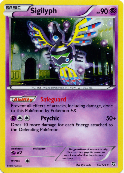 Sigilyph (52/124) (Cosmos Holo) [Black & White: Dragons Exalted] | Good Games North