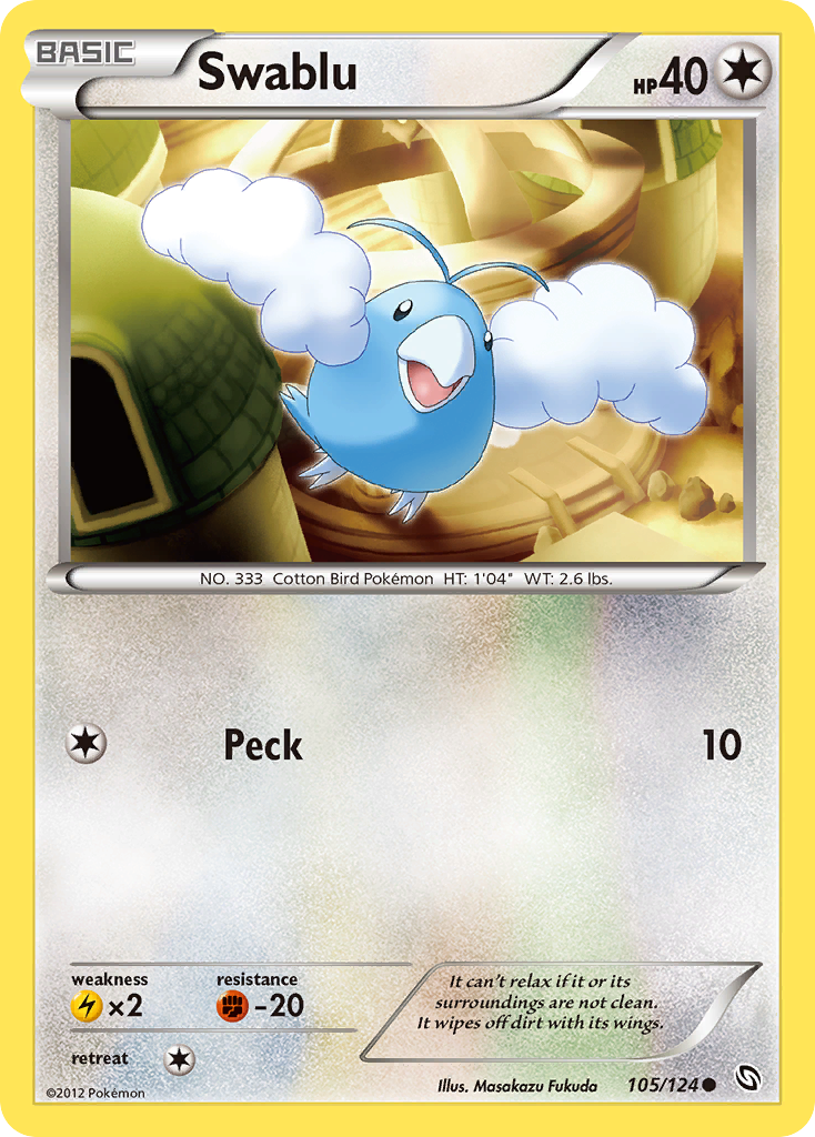 Swablu (105/124) [Black & White: Dragons Exalted] | Good Games North