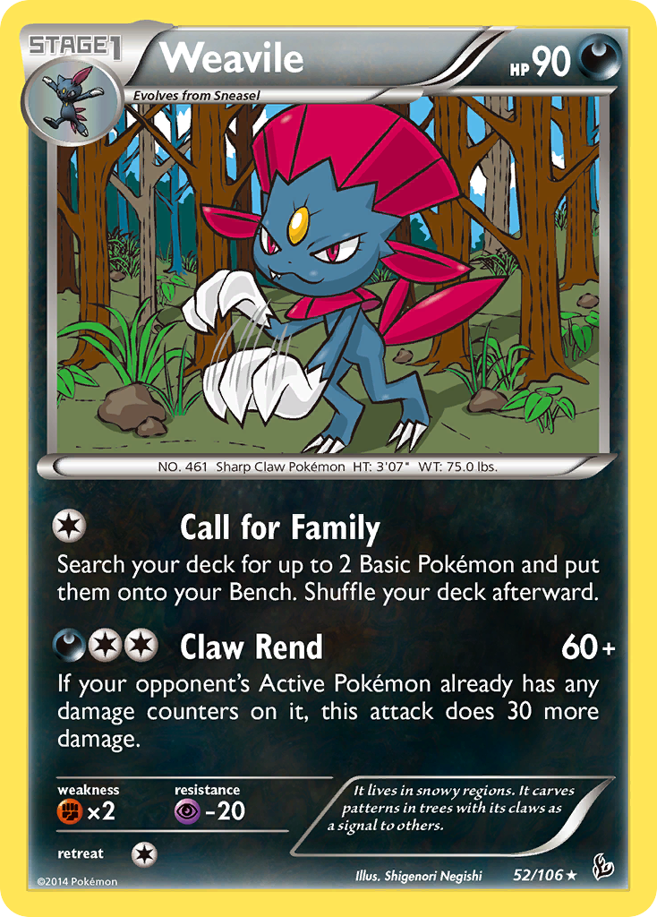 Weavile (52/106) [XY: Flashfire] | Good Games North