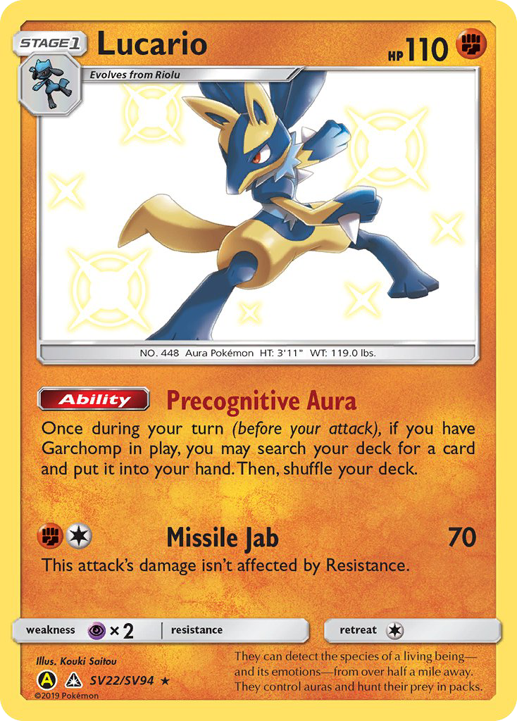 Lucario (SV22/SV94) [Sun & Moon: Hidden Fates - Shiny Vault] | Good Games North