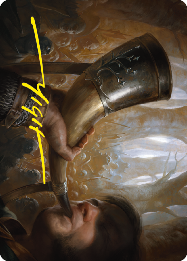 Horn of Gondor Art Card (Gold-Stamped Signature) [The Lord of the Rings: Tales of Middle-earth Art Series] | Good Games North