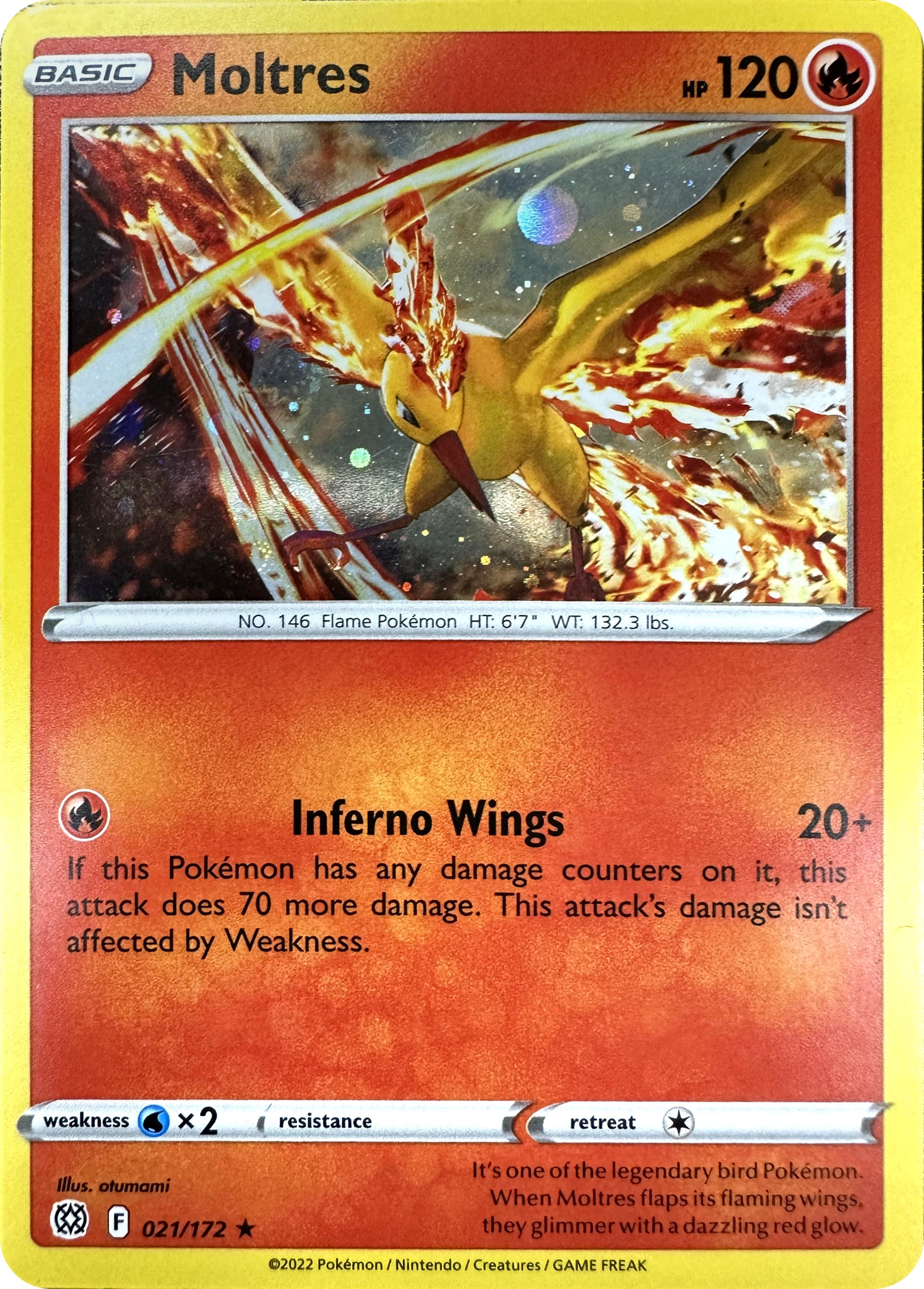 Moltres (021/172) (Cosmos Holo) [Sword & Shield: Brilliant Stars] | Good Games North