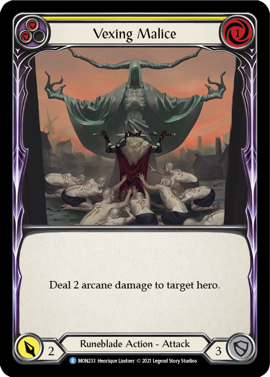 Vexing Malice (Yellow) [MON233-RF] 1st Edition Rainbow Foil | Good Games North