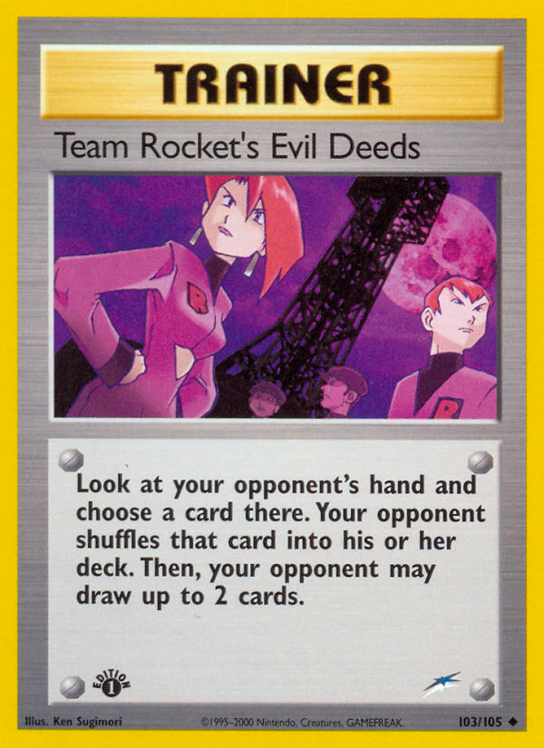 Team Rocket's Evil Deeds (103/105) [Neo Destiny 1st Edition] | Good Games North