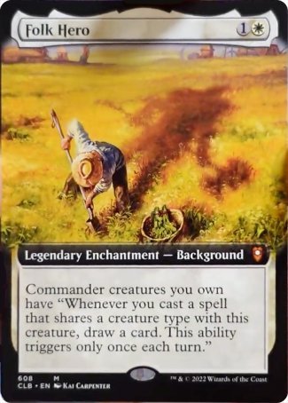 Folk Hero (Extended Art) [Commander Legends: Battle for Baldur's Gate] | Good Games North