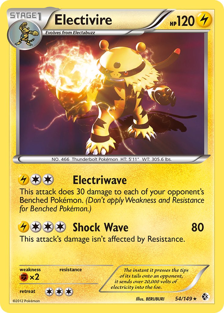 Electivire (54/149) (Theme Deck Exclusive) [Black & White: Boundaries Crossed] | Good Games North
