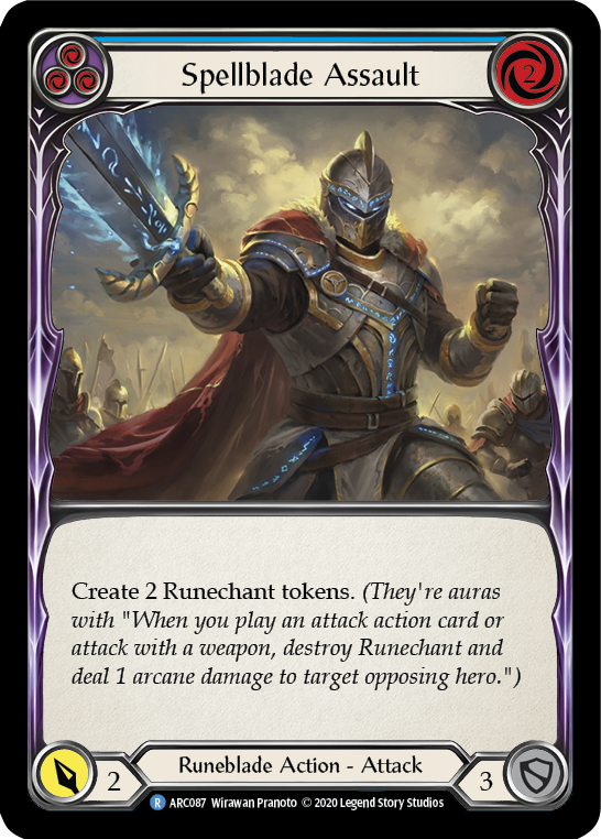 Spellblade Assault (Blue) [U-ARC087] Unlimited Rainbow Foil | Good Games North