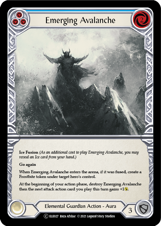 Emerging Avalanche (Blue) [U-ELE027] Unlimited Rainbow Foil | Good Games North