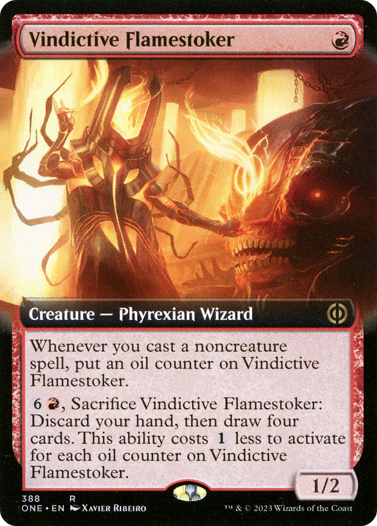 Vindictive Flamestoker (Extended Art) [Phyrexia: All Will Be One] | Good Games North