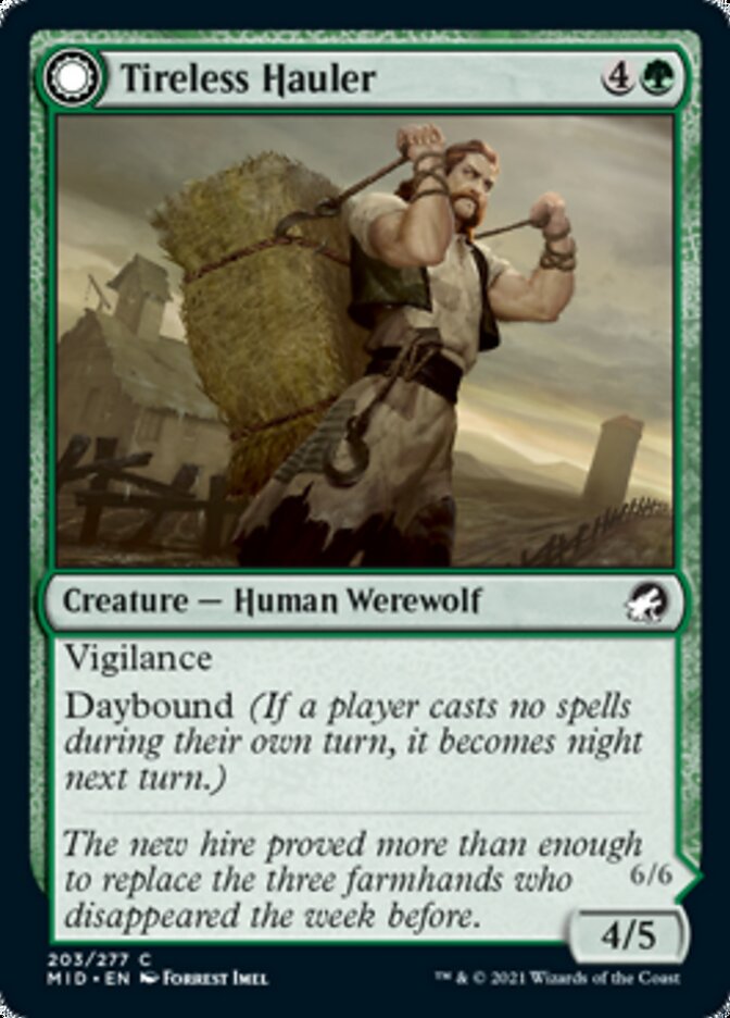 Tireless Hauler // Dire-Strain Brawler [Innistrad: Midnight Hunt] | Good Games North