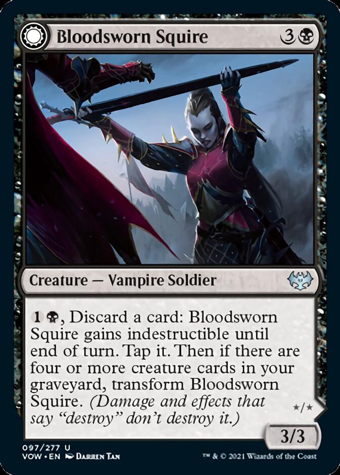 Bloodsworn Squire // Bloodsworn Knight [Innistrad: Crimson Vow] | Good Games North
