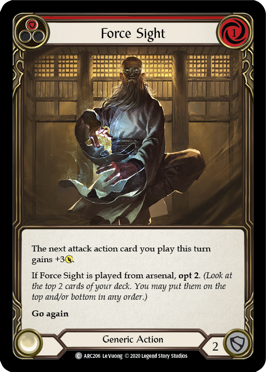 Force Sight (Red) [U-ARC206] Unlimited Rainbow Foil | Good Games North