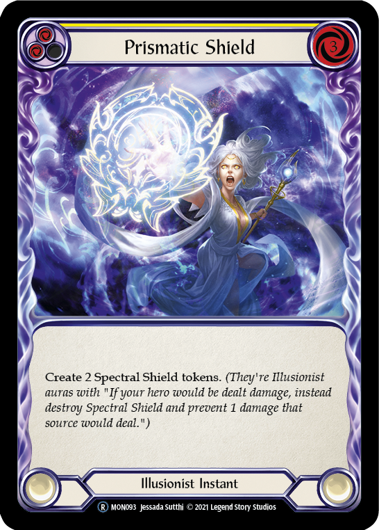 Prismatic Shield (Yellow) [U-MON093-RF] Unlimited Rainbow Foil | Good Games North
