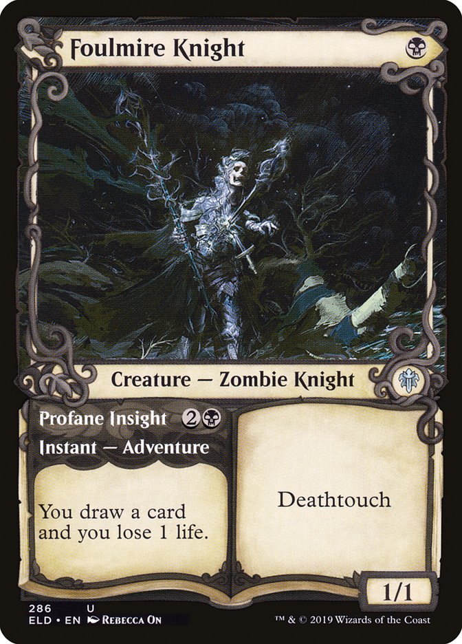 Foulmire Knight // Profane Insight (Showcase) [Throne of Eldraine] | Good Games North