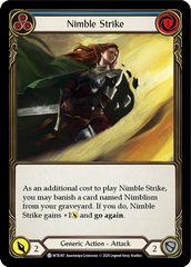 Nimble Strike (Blue) [U-WTR187] (Welcome to Rathe Unlimited)  Unlimited Rainbow Foil | Good Games North