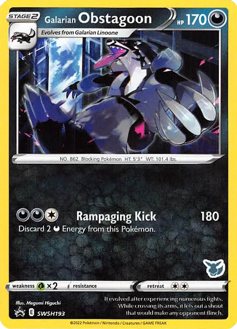 Galarian Obstagoon (SWSH193) (Eevee Deck) [Battle Academy 2022] | Good Games North