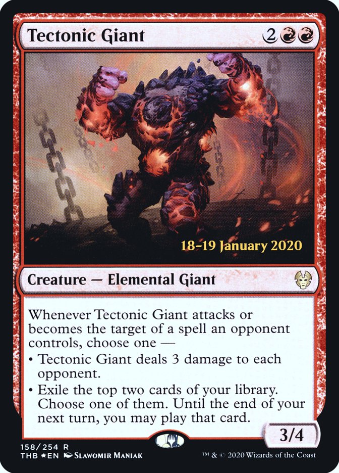 Tectonic Giant [Theros Beyond Death Prerelease Promos] | Good Games North
