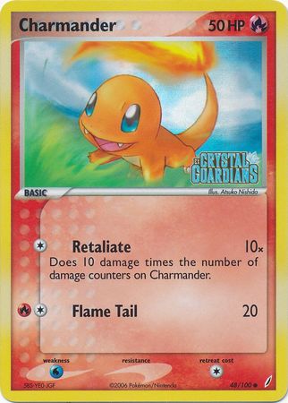 Charmander (48/100) (Stamped) [EX: Crystal Guardians] | Good Games North