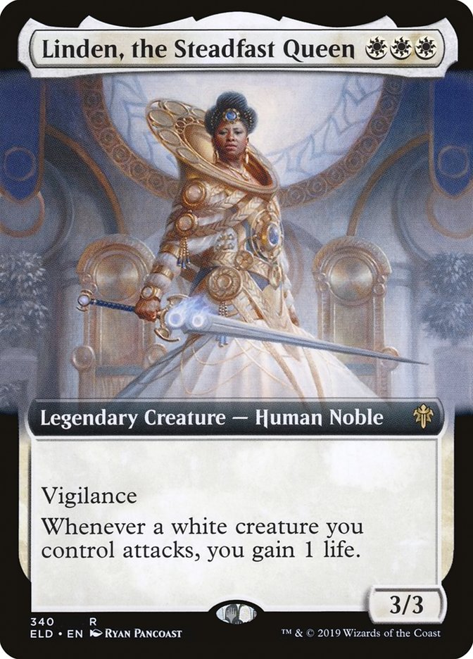 Linden, the Steadfast Queen (Extended Art) [Throne of Eldraine] | Good Games North