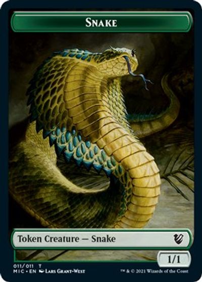 Spirit // Snake Double-sided Token [Innistrad: Midnight Hunt Commander] | Good Games North