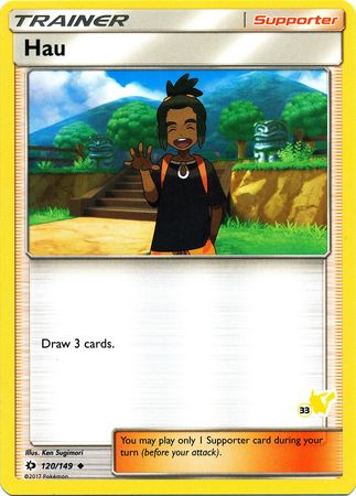 Hau (120/149) (Pikachu Stamp #33) [Battle Academy 2020] | Good Games North