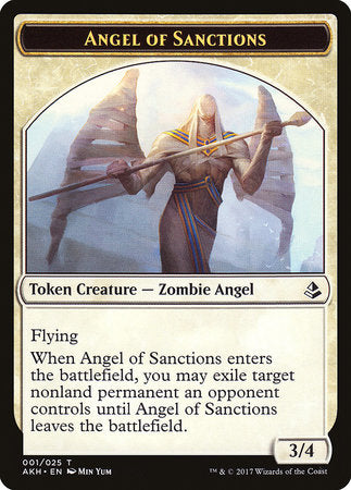 Angel of Sanctions Token [Amonkhet Tokens] | Good Games North