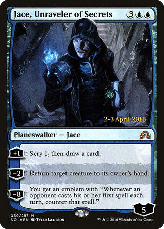 Jace, Unraveler of Secrets [Shadows over Innistrad Promos] | Good Games North