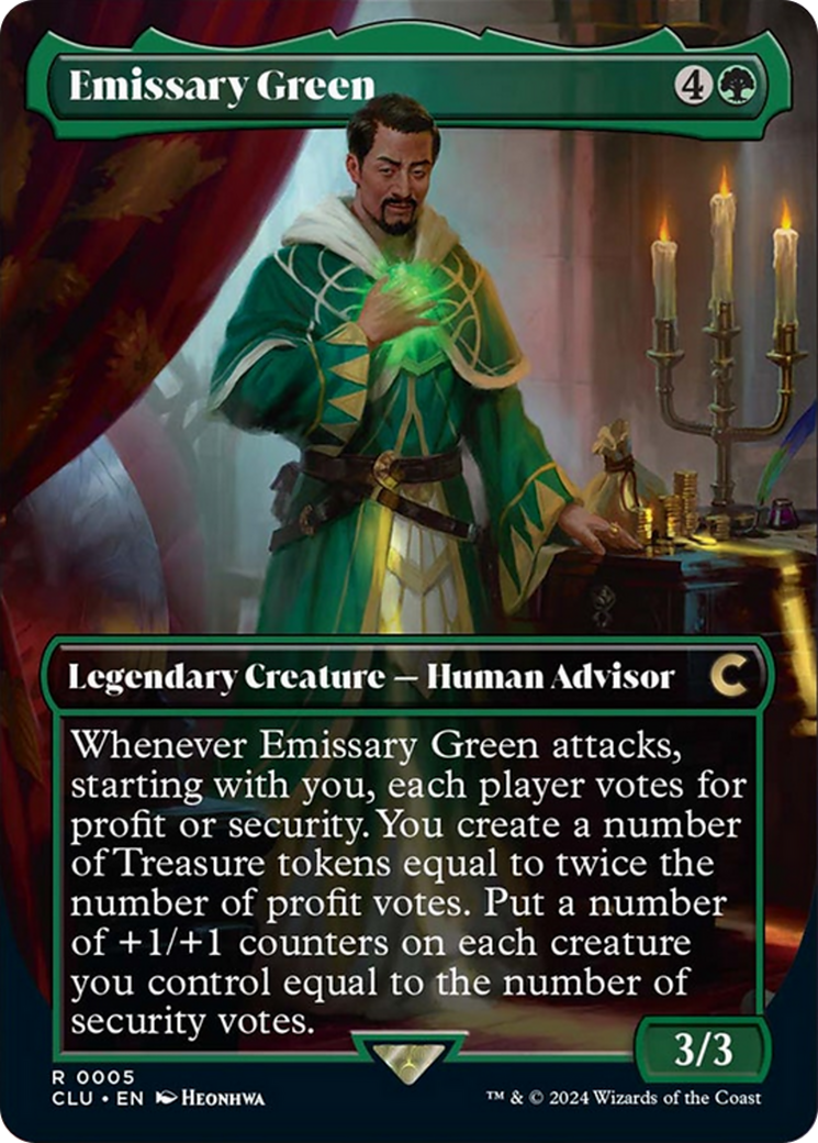 Emissary Green (Borderless) [Ravnica: Clue Edition] | Good Games North
