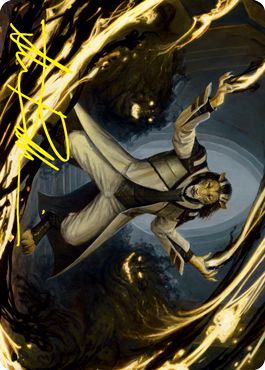 Leonin Lightscribe Art Card (Gold-Stamped Signature) [Strixhaven: School of Mages Art Series] | Good Games North