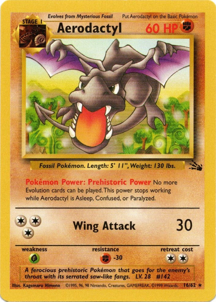 Aerodactyl (16/62) [Fossil Unlimited] | Good Games North